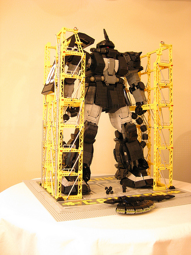 Illustration for article titled Massive Lego Mecha Can Probably Kill Humans, then Drink Ten Packs of Good Ole Fortran